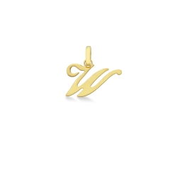 Colgante con inicial W oro amarillo 18 quilates