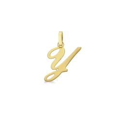 Colgante con inicial Y oro amarillo 18 quilates