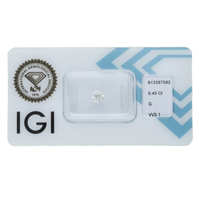 Diamante certificado IGI  CT 0,40   G   VVS 1