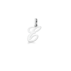 Colgante con inicial E oro blanco 18 quilates