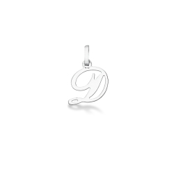 Colgante con inicial D oro blanco 18 quilates