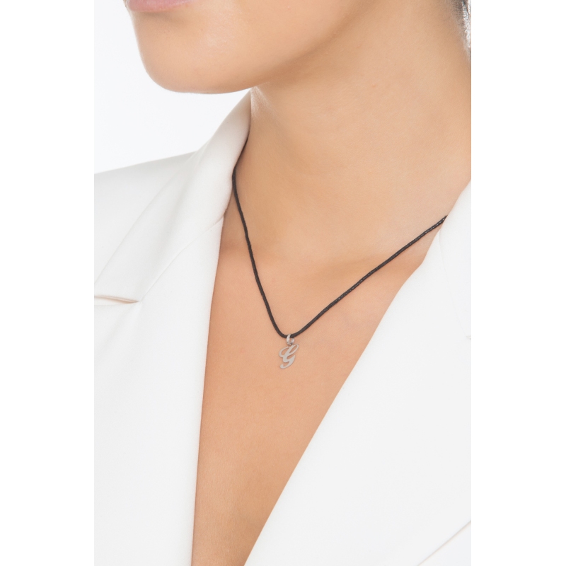 Colgante con inicial G oro blanco 18 quilates