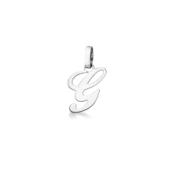 Colgante con inicial G oro blanco 18 quilates