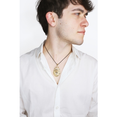 Colgante Cabeza León Oro Amarillo 18K