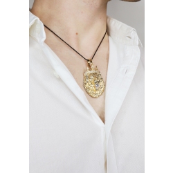 Colgante Cabeza León Oro Amarillo 18K 2