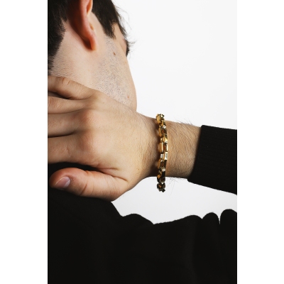 Pulsera cadena en oro amarillo 18k cm21