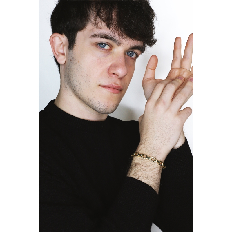 Pulsera cadena en oro amarillo 18k cm21