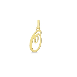 Colgante con inicial O oro amarillo 18 quilates