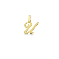Colgante con inicial U oro amarillo 18 quilates