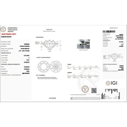 Diamante certificado IGI CT 1,00   E   VVS 2 2