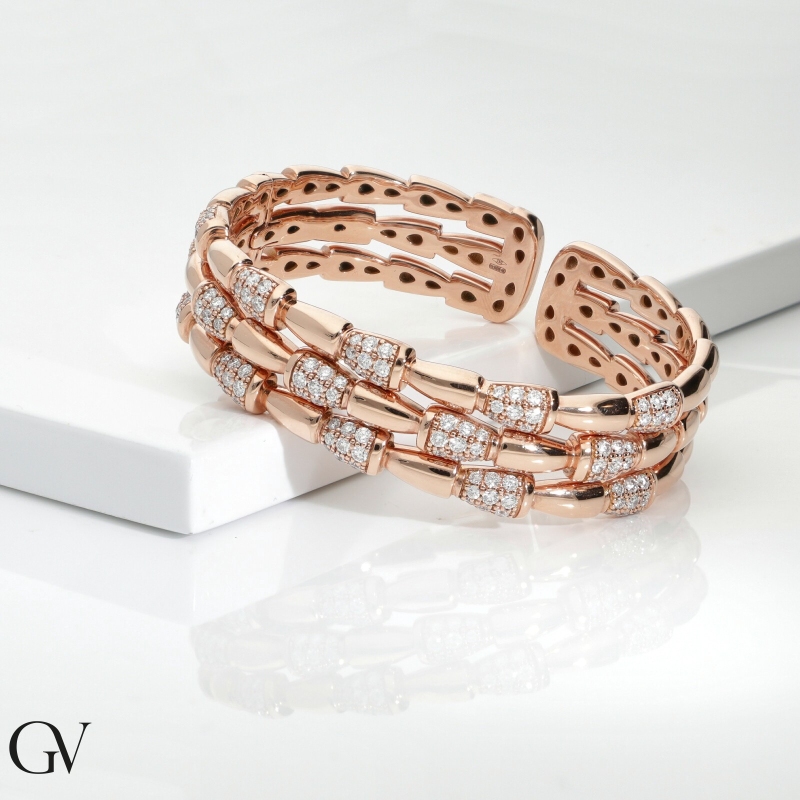Brazalete rígido en oro rosa de 18 quilates Brazalete rígido en oro rosa de 18 quilates