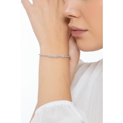 Pulsera rígida LOVE y diamantes 2