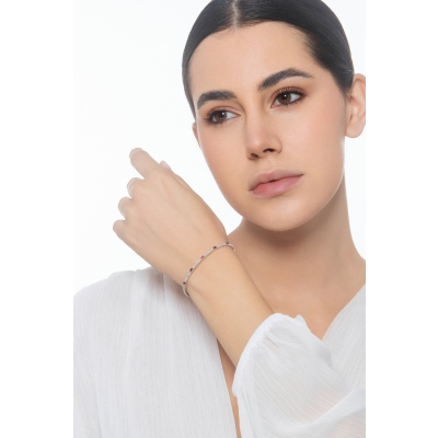 Pulsera de rubíes y diamantes oro blanco 750