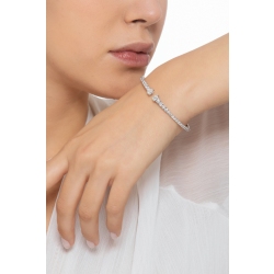 Pulsera rígida de oro blanco de18 quilates con diamantes 2