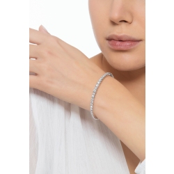 Pulsera semirrígida de oro blanco de 18 quilates con diamantes 2