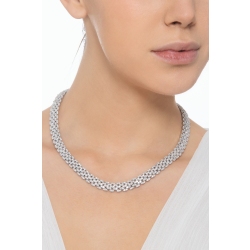 Collar elegante en oro blanco de 750 con diamantes 2