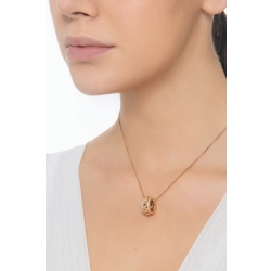 Collar oro rosa de 18 qt con colgante y diamantes 2