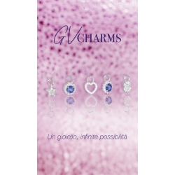 Charm corazón en oro blanco 18 quilates con diamantes 2
