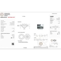 Diamante certificado IGI  CT 1,21   E   VVS 1 2