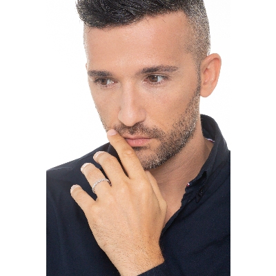 Anillo diamantes eternidad oro blanco 750