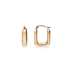 Pendientes cuadrados en oro rosa de 18 quilates