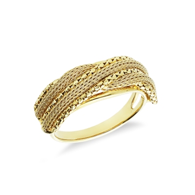 Anillo design en oro amarillo de 18 quilates
