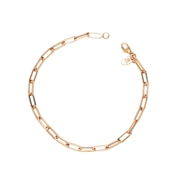 Pulsera cadena en oro rosa de 18 quilates