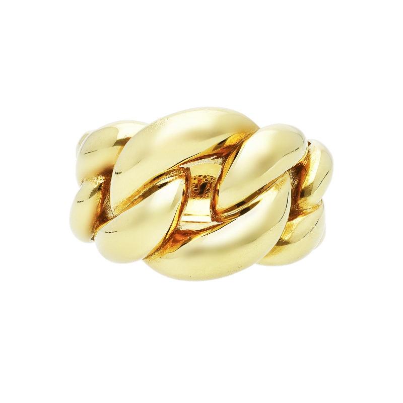 Anillo trenzado en oro amarillo de 18k Anillo trenzado en oro amarillo de 18k