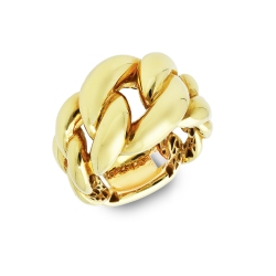 Anillo trenzado en oro amarillo de 18k