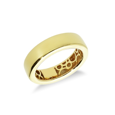 Anillo de banda en oro amarillo de 18K