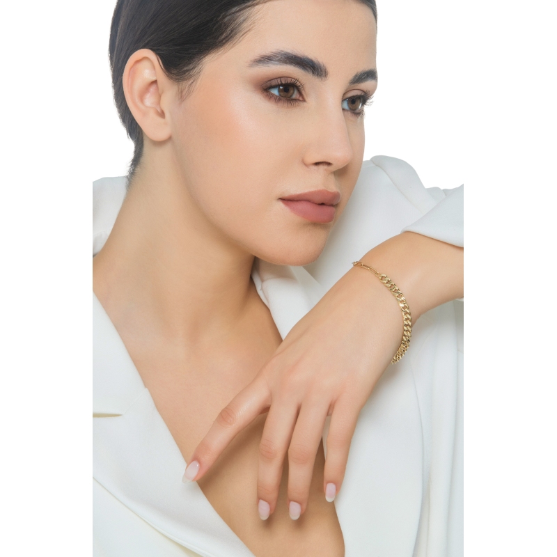 Pulsera cadena en oro amarillo de 18 quilates Pulsera cadena en oro amarillo de 18 quilates