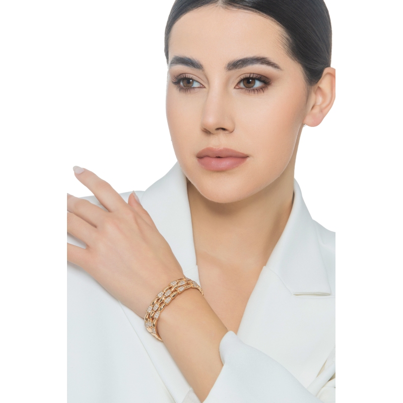 Brazalete rígido en oro rosa de 18 quilates Brazalete rígido en oro rosa de 18 quilates