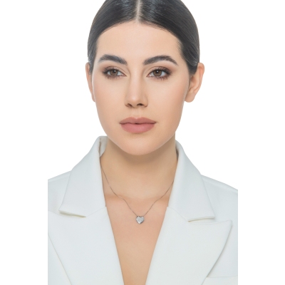 Collar oro blanco 18 quilates con diamantes 