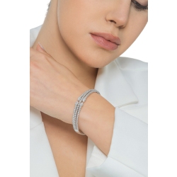 Brazalete rígido en oro blanco 18k con 3 hileras de diamantes 2