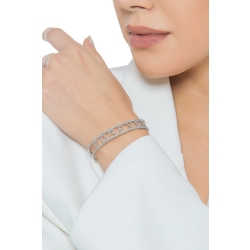 Brazalete rígido de oro blanco de 18k forever de diamantes 2