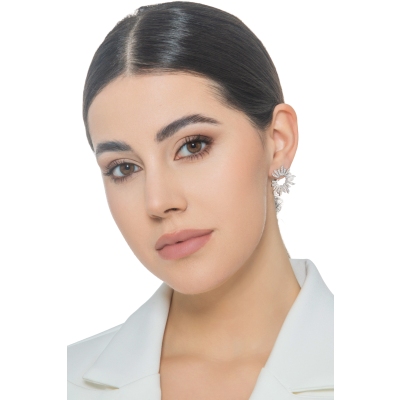 Pendientes en oro blanco 18 kt con diamantes 