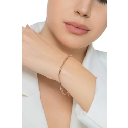 Pulsera cadena en oro rosa de 18 quilates 2