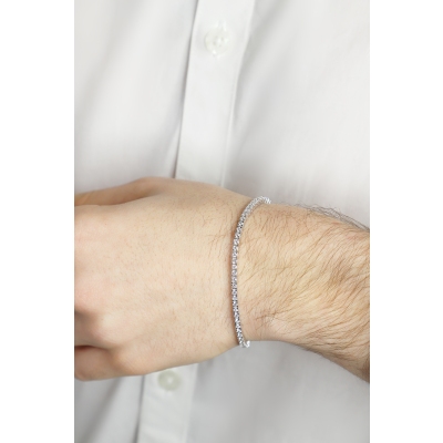 Pulsera riviere en oro blanco 18 quilates con diamantes 