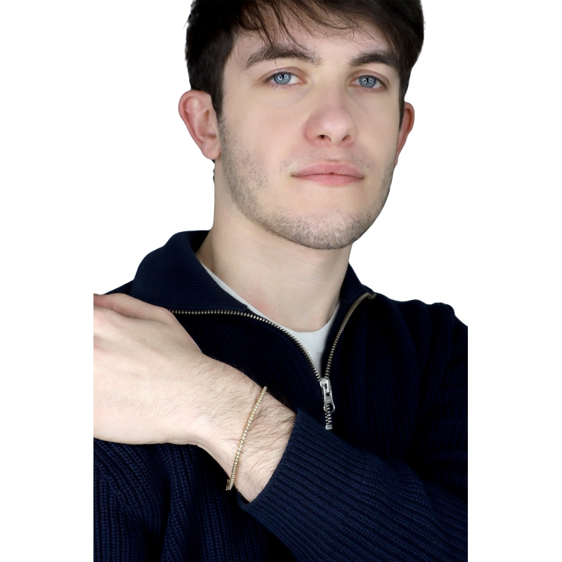 Pulsera Tennis en oro amarillo 18k con diamantes 