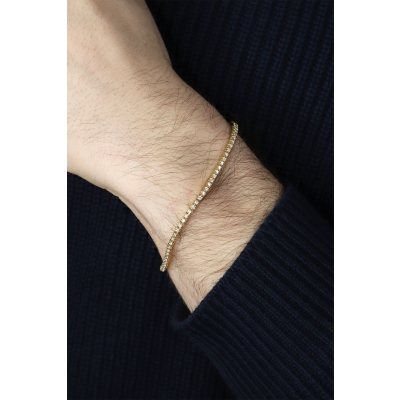 Pulsera Tennis en oro amarillo 18k con diamantes 