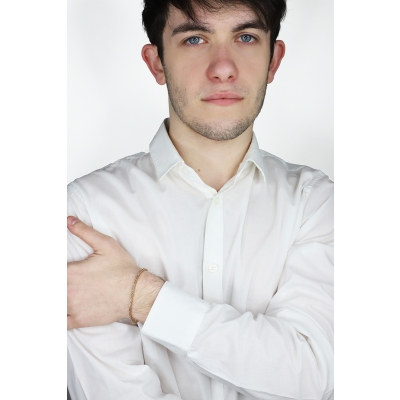 Pulsera tennis con garras en oro rosa de 18k con diamantes brown