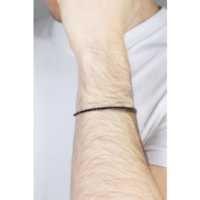 Pulsera Tennis en Oro Blanco 18k con Diamantes Negros 3.05 ct