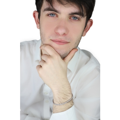 Pulsera de diamantes tennis oro blanco 18 kilates - 0,045 ct.