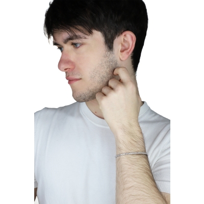 Pulsera riviere brillantes oro blanco 18 kilates 