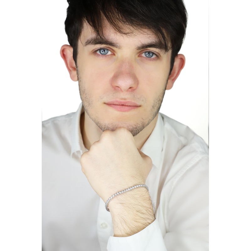 Pulsera riviere en oro blanco 750 con brillantes Pulsera riviere en oro blanco 750 con brillantes