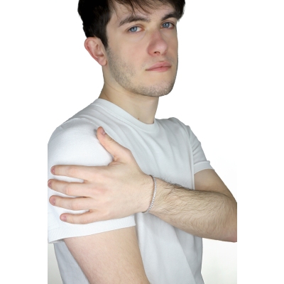 Pulsera tennis con diamantes en oro blanco 18 kilates 