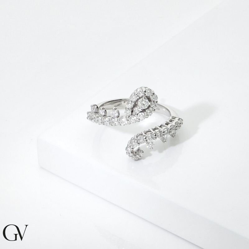 Anillo fantasìa Tú y Yo con diamantes Anillo fantasìa Tú y Yo con diamantes