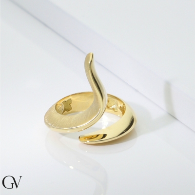 Anillo serpiente en oro amarillo 18K