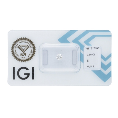Diamante Certificado IGI   CT 0,30   E   VVS 2