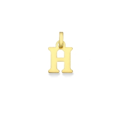 Colgante con H en oro amarillo de 18 quilates